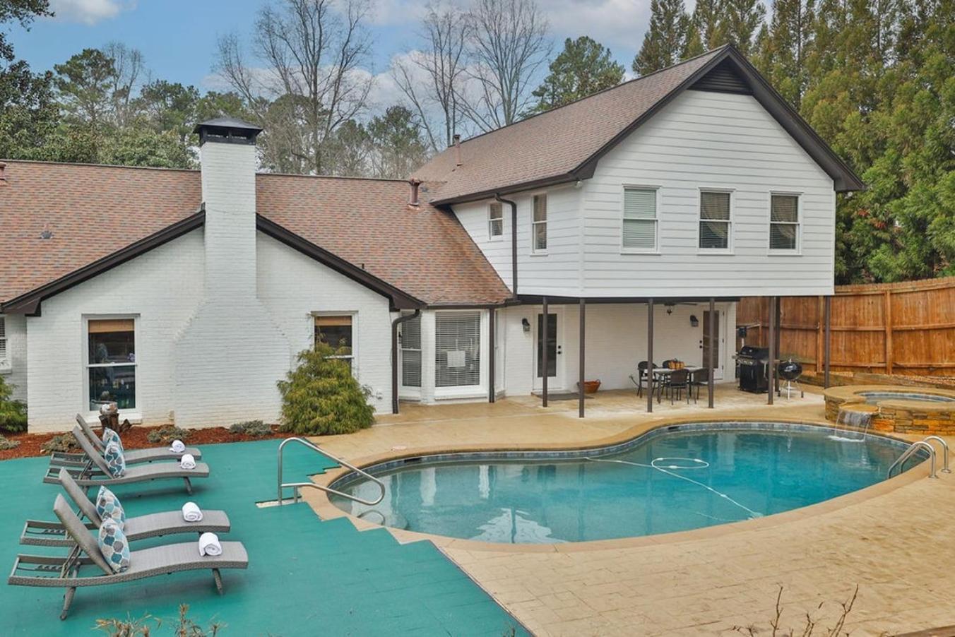 Sandy Springs Executive Retreatpoolhottubsaunabasketball Court Villa Atlanta Exterior photo